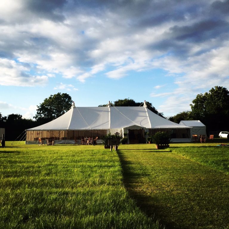 traditional marquee in the field